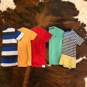 Lot of 5 polo Ralph Lauren tshirts size 7